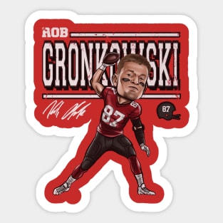 Rob Gronkowski Tamba Bay Cartoon Sticker